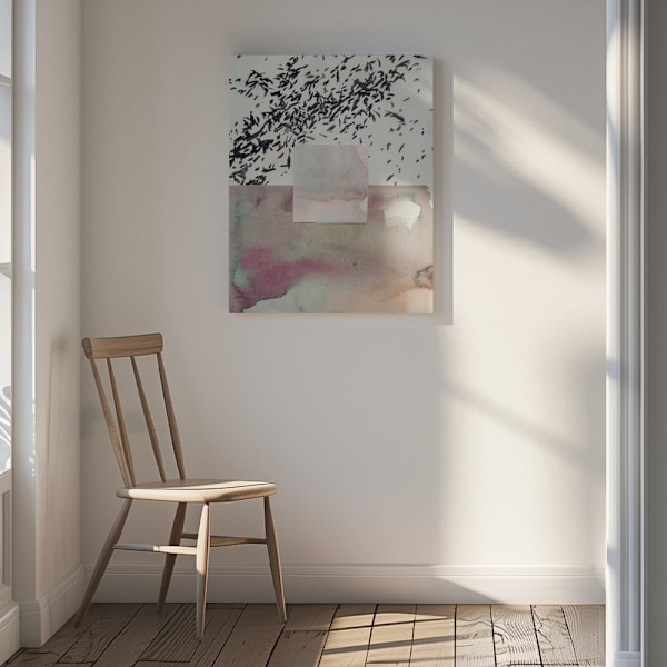 Watercolor abstract composition 7 Canvastavla 30x40 cm