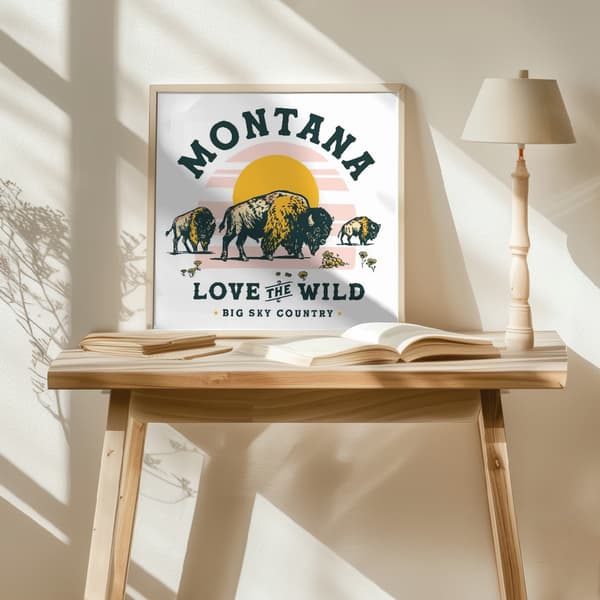 Bison Tee.png Poster 50x50 cm