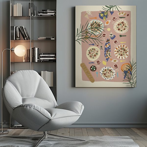 Festive Table Canvastavla 50x70 cm