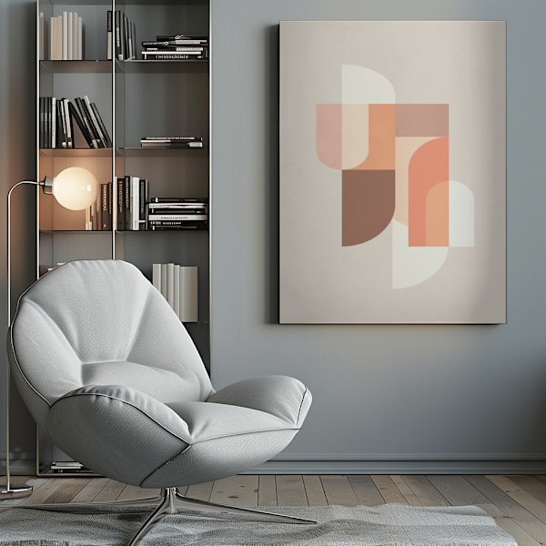 Retro Geometric III Canvastavla 50x70 cm