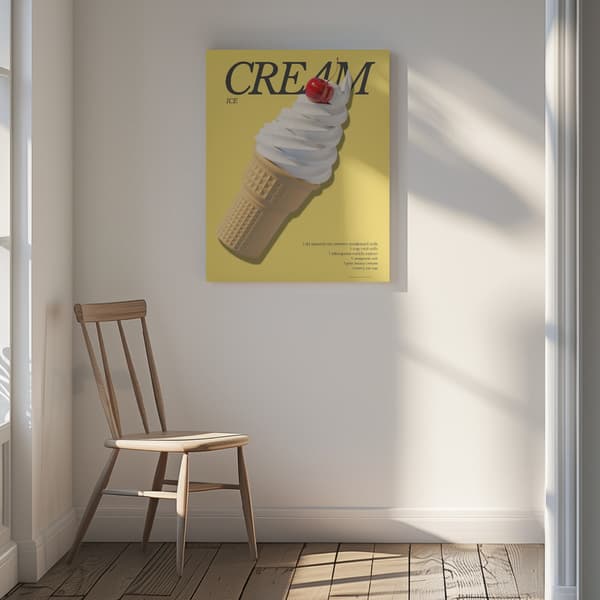 Cherry on Top Ice Cream Canvastavla 30x40 cm