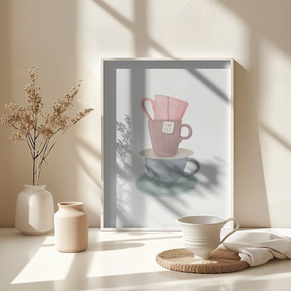 I Love TEA Poster 30x40 cm