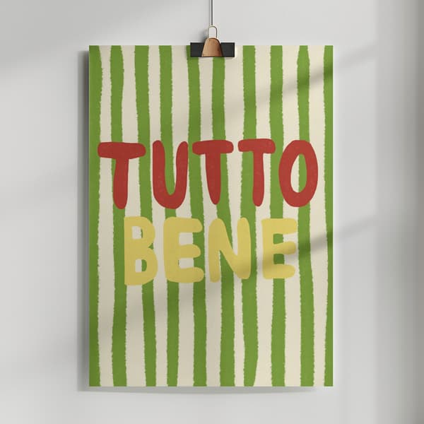 Tutto Bene Poster 50x70 cm