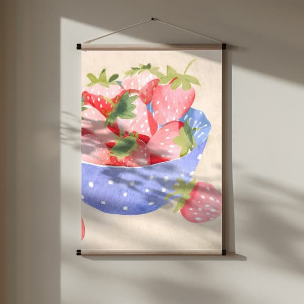 Erdbeeren in Schale Poster 30x40 cm