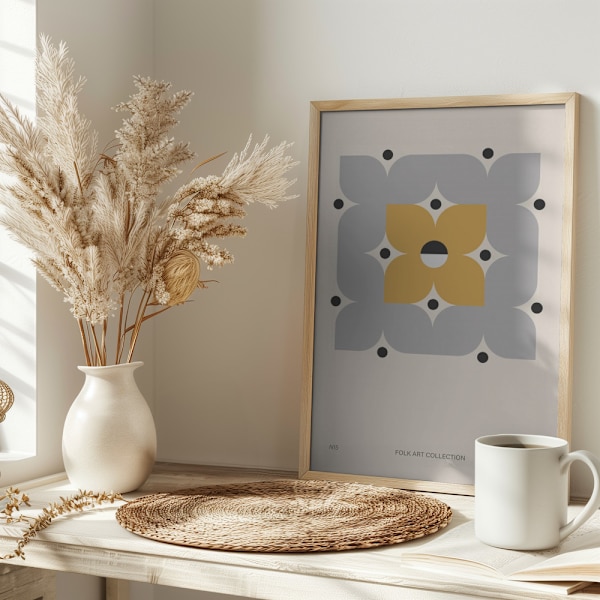 Modern folk art collection no 15 Poster 30x40 cm