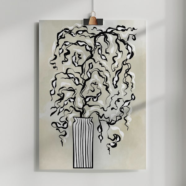 Black Twigs Poster 50x70 cm