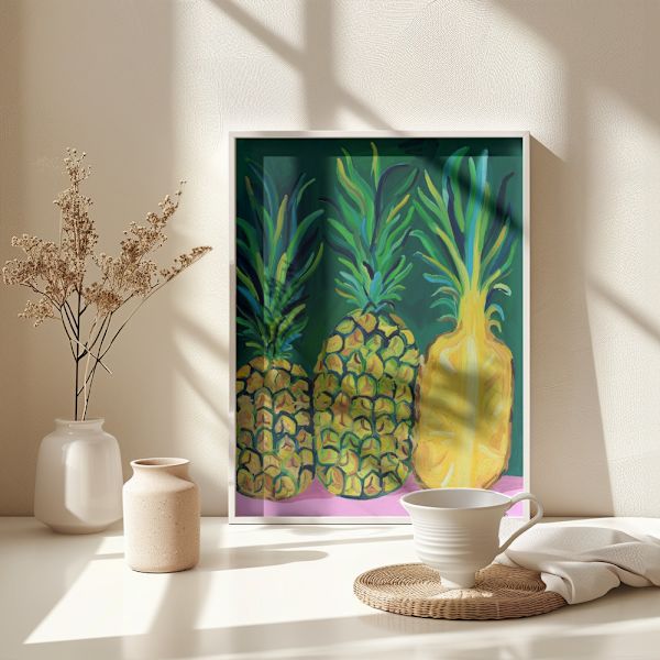 Pineapples Poster 30x40 cm