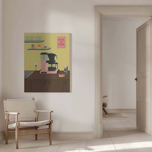 Back To Work Canvastavla 50x70 cm