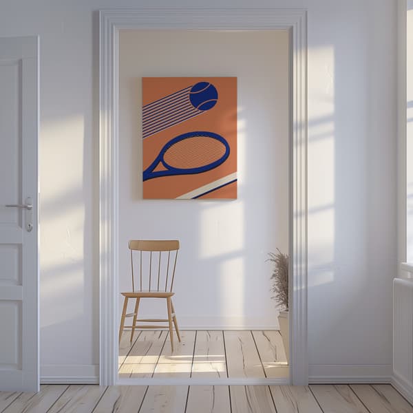 Tennis 80s Canvastavla 50x70 cm