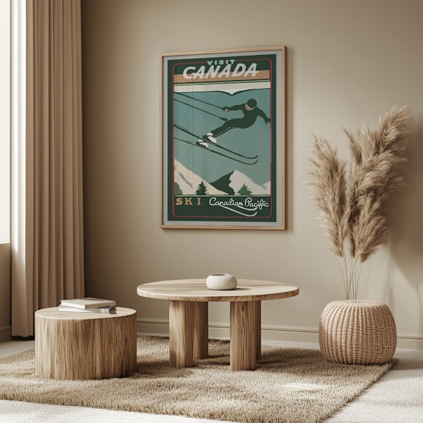 Vintage Ski Canada Poster Poster 50x70 cm