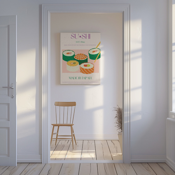 Sushi Canvastavla 50x70 cm