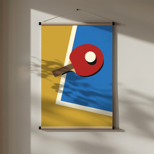 Table Tennis Team Red Poster 30x40 cm