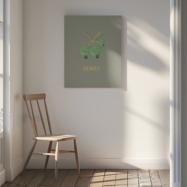 Olives in Green Canvastavla 30x40 cm