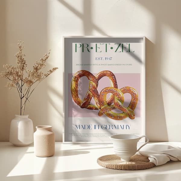 Pretzel Print Poster 30x40 cm