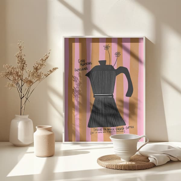 Mocca Coffee Sunshine Poster 30x40 cm