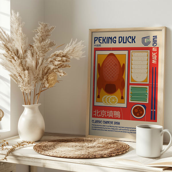 Peking Duck Japanese Food Print Poster 30x40 cm