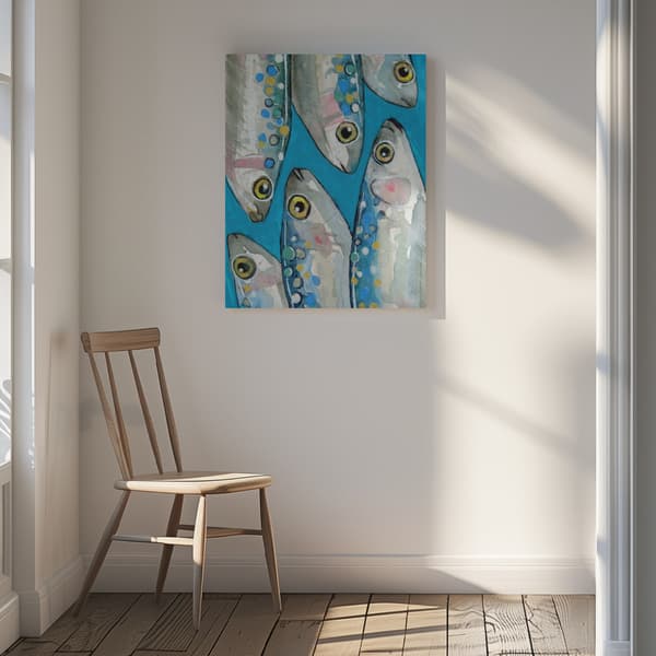 Fishes Canvastavla 30x40 cm