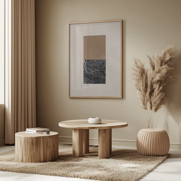 White Wave Art No.1 Poster 50x70 cm