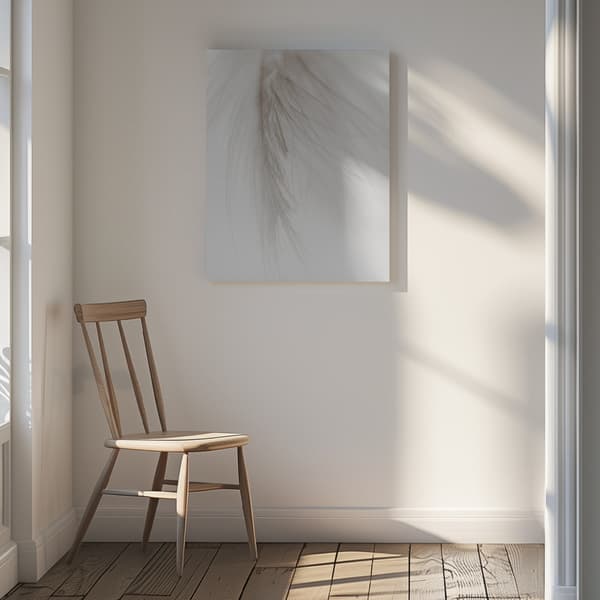 White Feather Canvastavla 30x40 cm