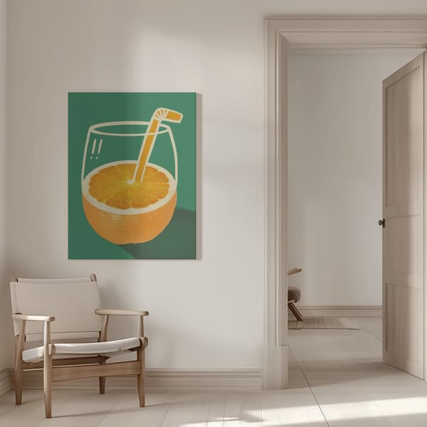 Orange juice Canvastavla 50x70 cm
