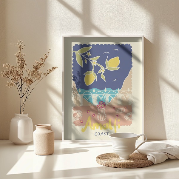 Amalfi Coast Poster 30x40 cm