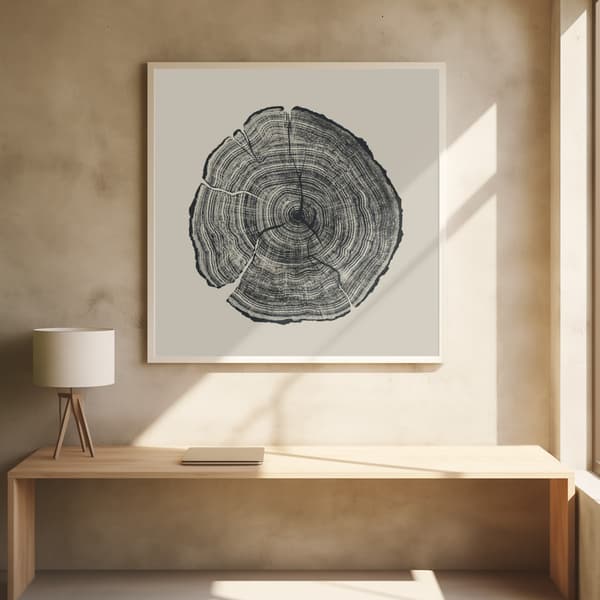 Hand Drawn Oak Poster 50x50 cm