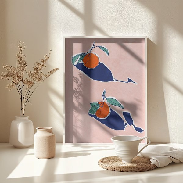 Abstract Oranges Poster 30x40 cm