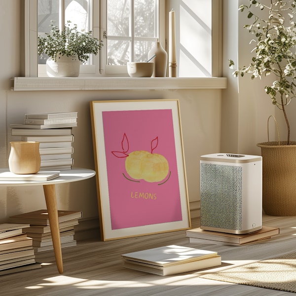 Lemons in Pink Poster 50x70 cm