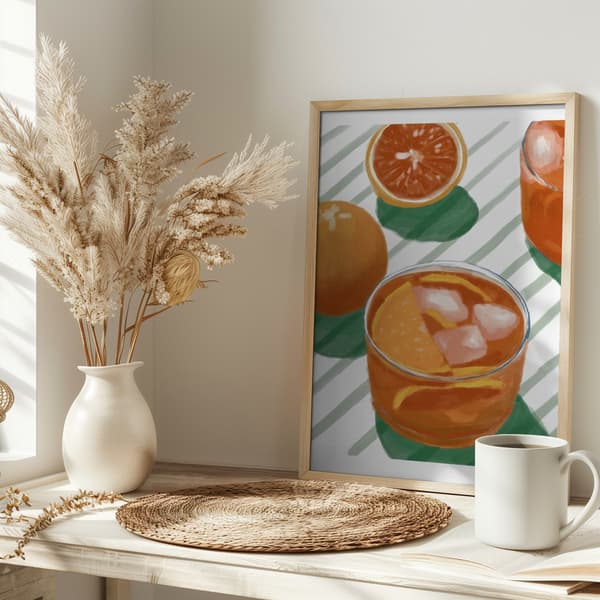 Pandc Cocktailandstripes Copy 2 Poster 30x40 cm