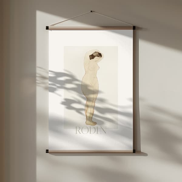 Nude, Standing With Hands On Head Poster 30x40 cm