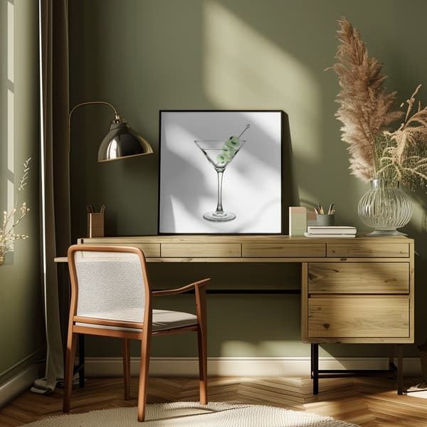 UFO Martini Poster 50x50 cm