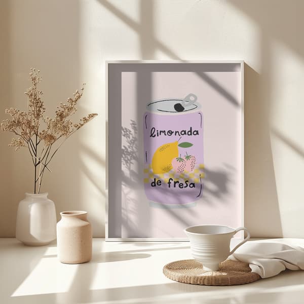 Strawberry Lemonade Poster 30x40 cm