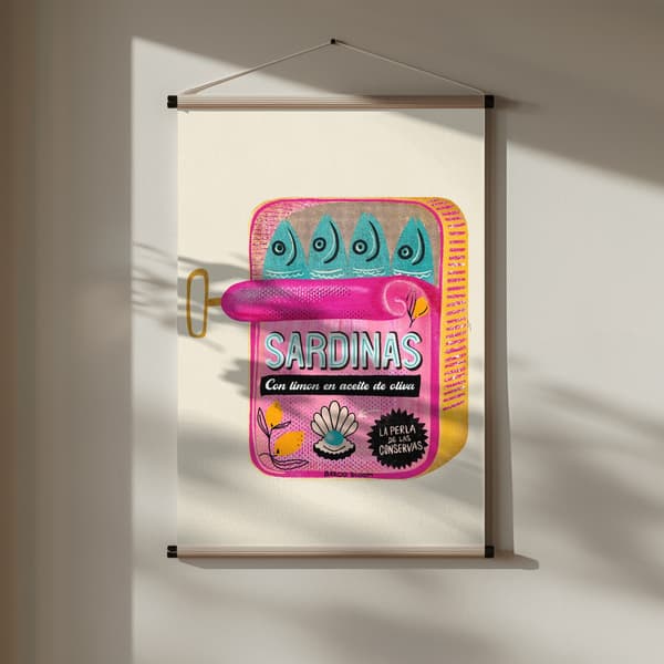 Sardines Tin Can Poster 30x40 cm