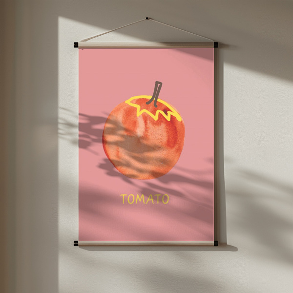 Tomato in Pink Poster 30x40 cm