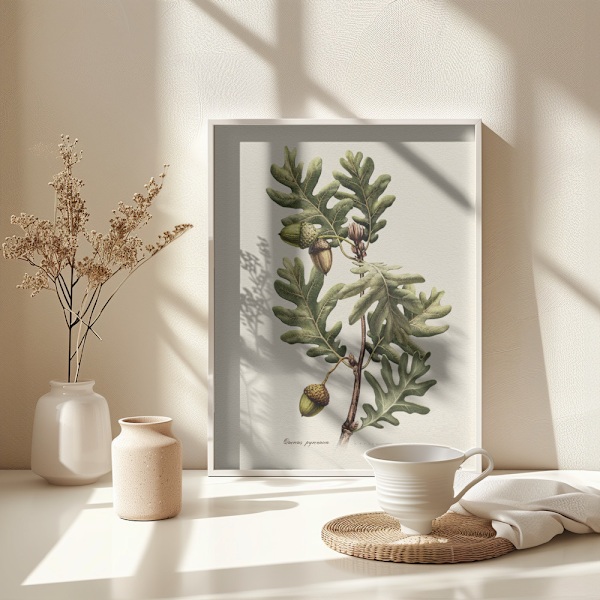 Botany   Quercus Pyrenaica Poster 30x40 cm