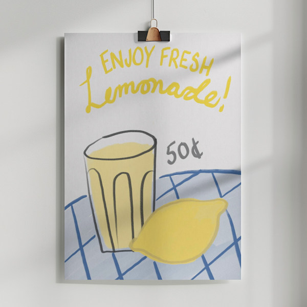 Fresh Lemonade Poster 50x70 cm