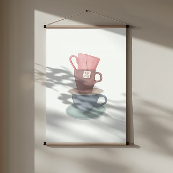 I Love TEA Poster 30x40 cm