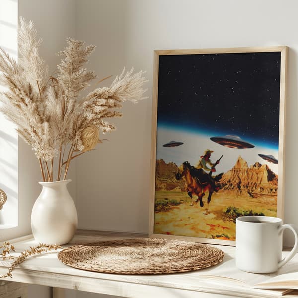 UFO Space Chase Poster 30x40 cm