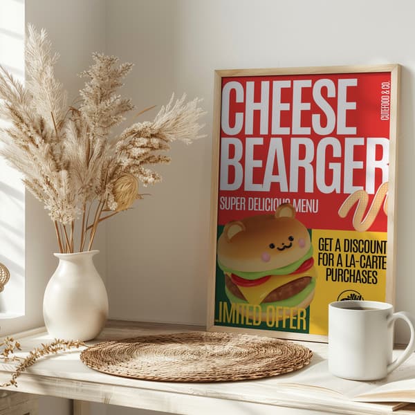Cheese Bearger Offer Poster 30x40 cm
