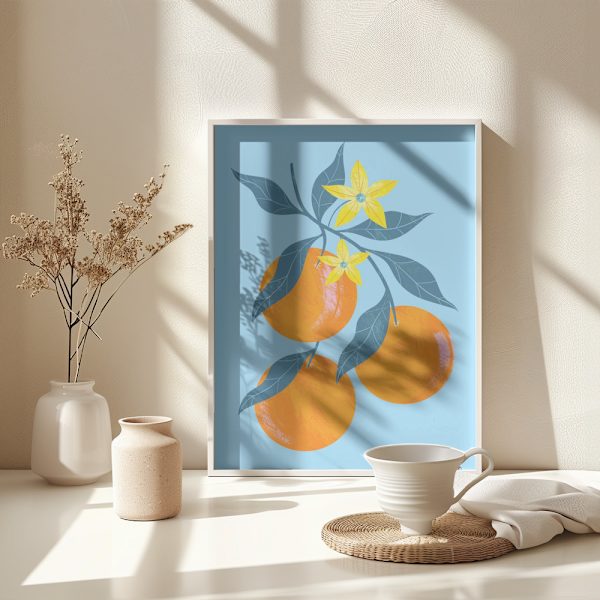 Orange Branch Poster 30x40 cm
