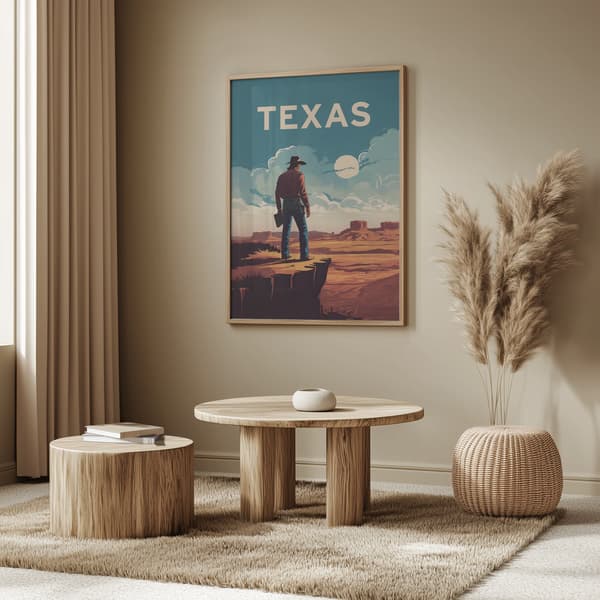 Texas Poster 50x70 cm