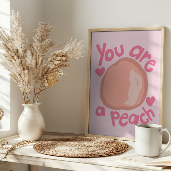 Peach Poster 30x40 cm