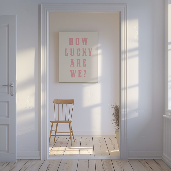 How Lucky Are We? Canvastavla 50x70 cm