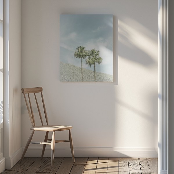 Vintage Palm Trees in the desert Canvastavla 30x40 cm