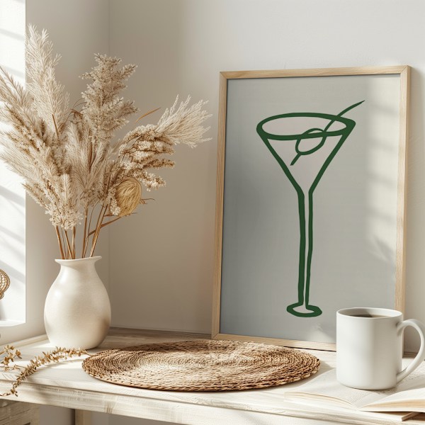 Cocktail Green Poster 30x40 cm