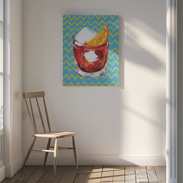 Negroni Blue Canvastavla 30x40 cm