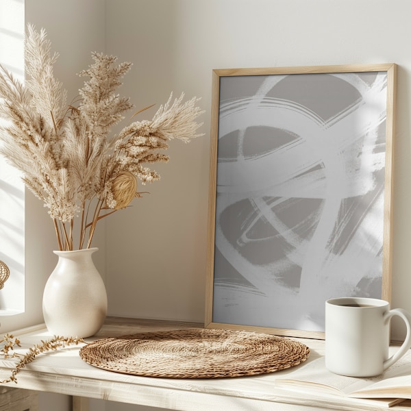 Abstract Brush Strokes 6 A1 Poster 30x40 cm