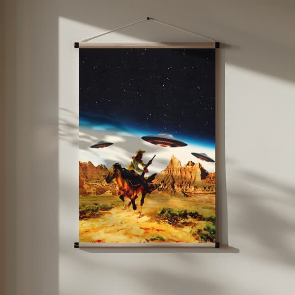 UFO Space Chase Poster 30x40 cm