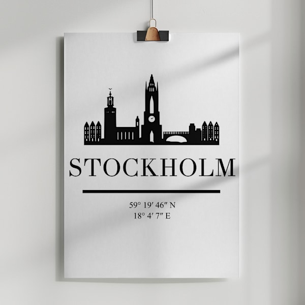 Black Skyline 83 Poster 50x70 cm