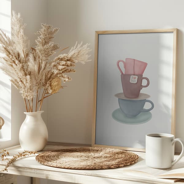 I Love TEA Poster 30x40 cm